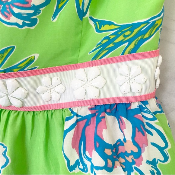 Lilly Pulitzer Langley Dress Strapless Tossed Print Size 4 48322 - Picture 4 of 9